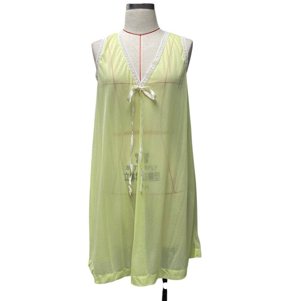 Vintage Rutledge Womens Size M Neon Sheer Babydoll Teddy